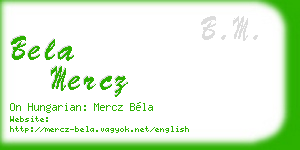 bela mercz business card
