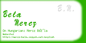 bela mercz business card